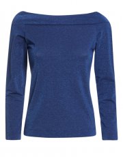 Maglia lamè spalle scese