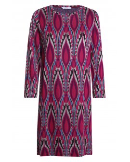 Abito a uovo jacquard viscosa