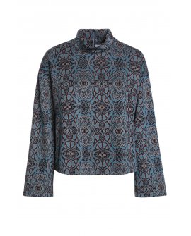 Blusa jacquard lamè