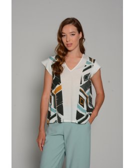 Blusa vela collo V