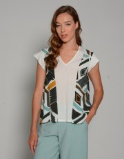 Blusa vela collo V