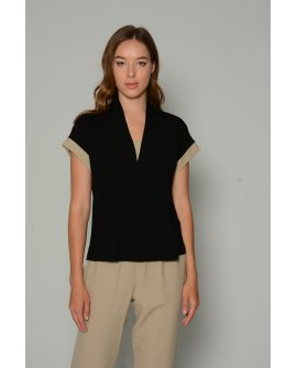 Top viscosa inserto lino 88,00€ Sconto 30%