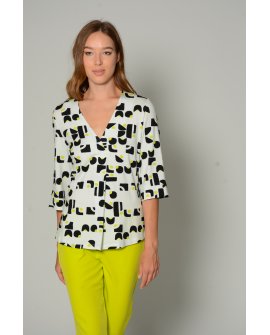 Top viscosa collo V